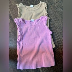 Baby Gap short sleeve set of two shirts. 2T khaki & lilac